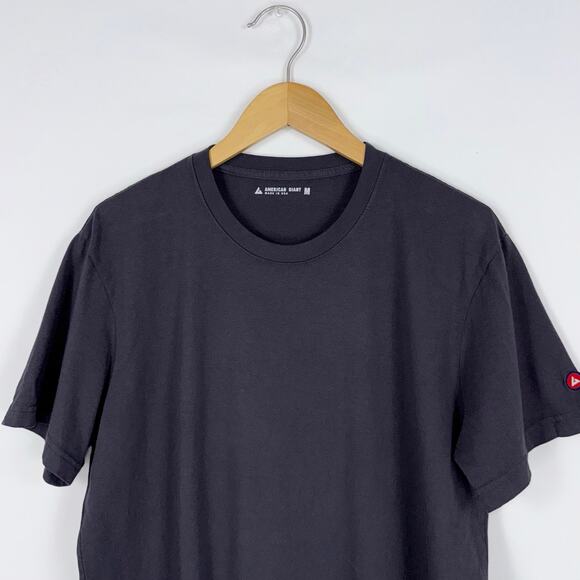 American Giant Men's Vintage Crew Short Sleeve Tee Medium Deep Gray - Picture 4 of 16